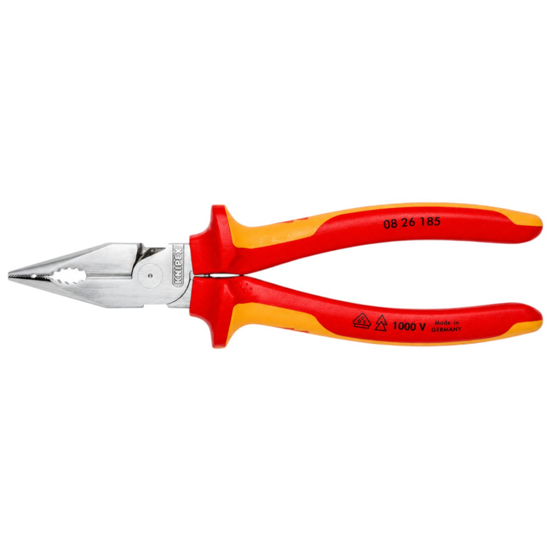 Пасатижі KNIPEX VDE подовжені діелектричні Ø13,0мм, 185мм (08 26 185)