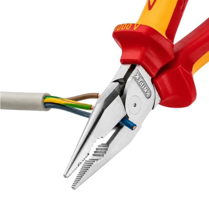 Пасатижі KNIPEX VDE подовжені діелектричні Ø13,0мм, 185мм (08 26 185)