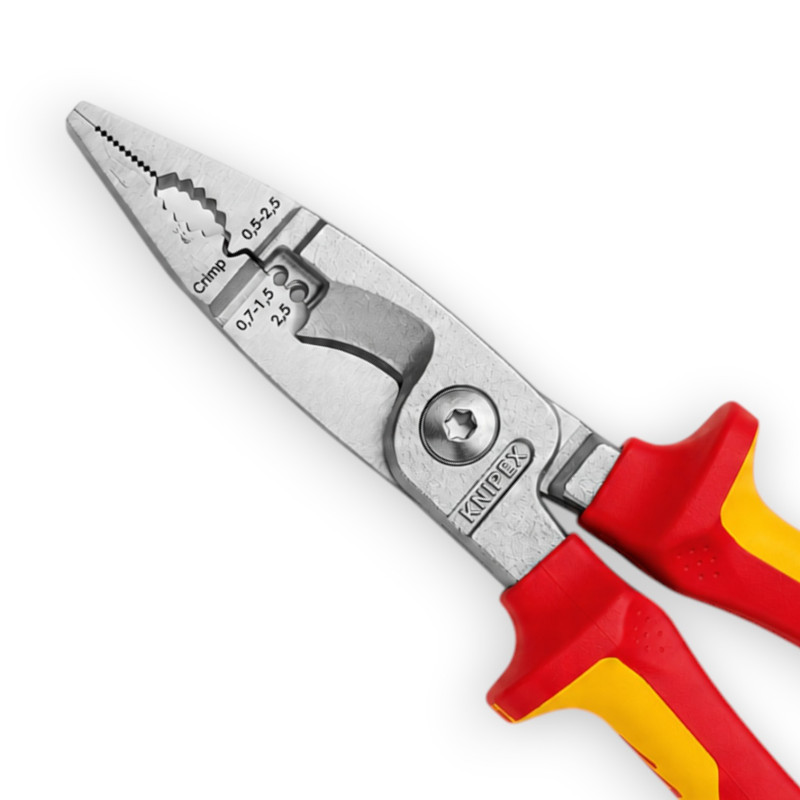 Багатофункціональні кліщі KNIPEX VDE діелектричні, 200 мм (13 86 200)