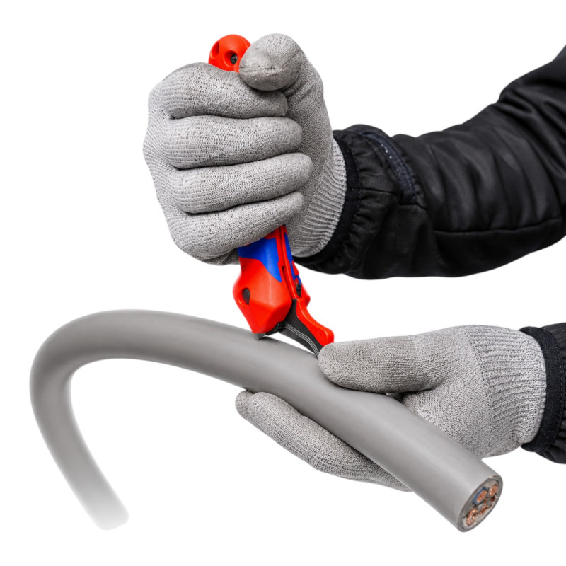 Ніж KNIPEX з п’яткою для зняття ізоляції кабелів (16 50 145 SB)