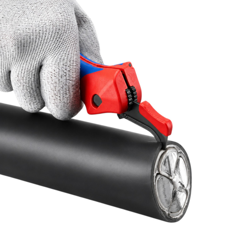 Ніж KNIPEX з п’яткою для зняття ізоляції кабелів (16 50 145 SB)