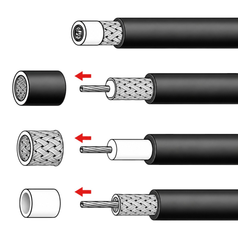 Стріпер KNIPEX для коаксіальних кабелів RG 58/59/62 (16 60 05 SB)