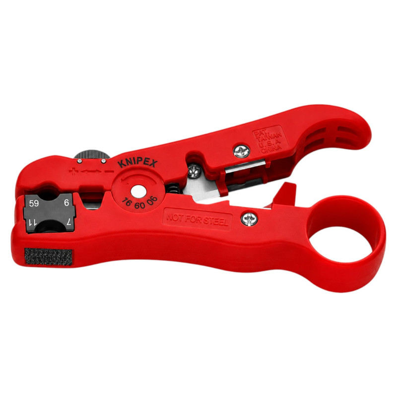 Стріпер KNIPEX для коаксіальних і дата-кабелів RG 59/6/7/11 (16 60 06 SB)