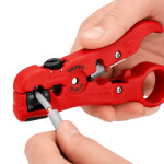 Стріпер KNIPEX для коаксіальних і дата-кабелів RG 59/6/7/11 (16 60 06 SB) – Фото №4