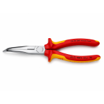 Круглогубцы плоские KNIPEX VDE с режущей кромкой изогнутые (26 26 200) – Фото №1