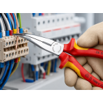 Круглогубцы плоские KNIPEX VDE с режущей кромкой изогнутые (26 26 200) – Фото №6