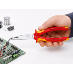 Круглогубцы плоские KNIPEX VDE с режущей кромкой изогнутые (26 26 200) – Фото №4