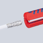 Стріпер (знімач ізоляції) із коаксіальних кабелів Knipex (16 60 100 SB) – Фото №4