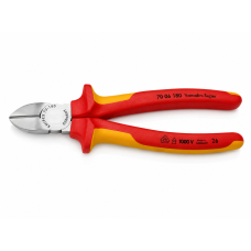 Боковые кусачки (бокорезы) KNIPEX VDE хромированные (70 06 180)
