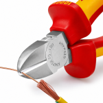 Боковые кусачки (бокорезы) KNIPEX VDE хромированные (70 06 180) – Фото №5