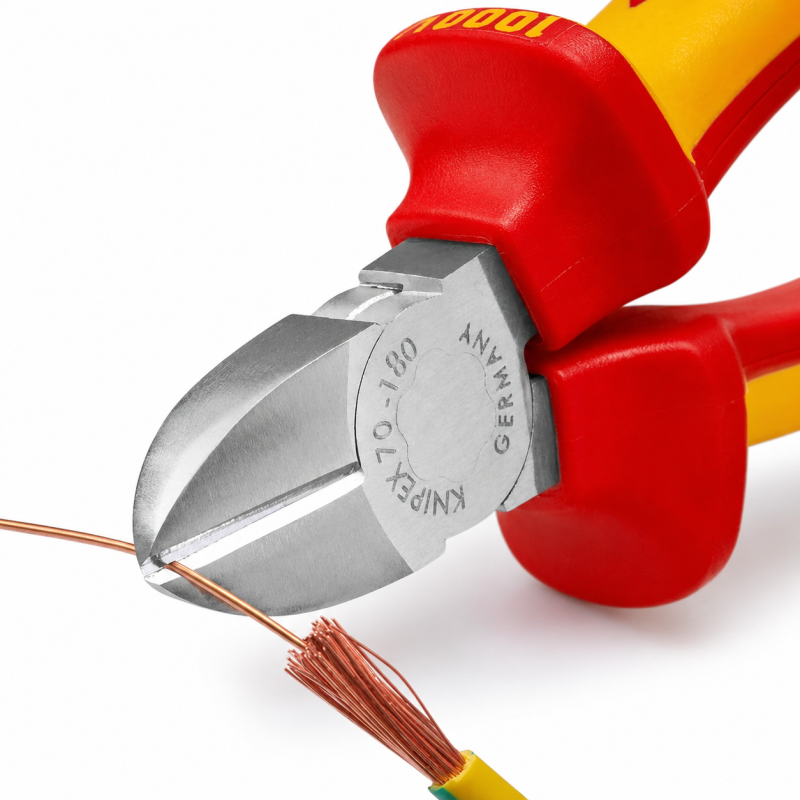 Боковые кусачки (бокорезы) KNIPEX VDE хромированные (70 06 180)