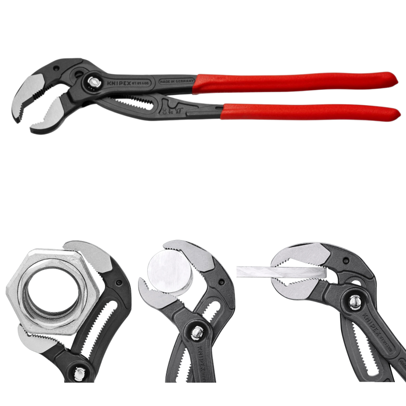 Клещи сантехнические Ø90 мм Cobra KNIPEX XL, фосфатные (87 01 400)