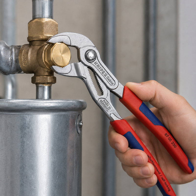 Кліщі сантехнічні переставні KNIPEX Cobra 250 мм Ø50 мм (87 05 250)