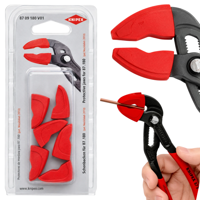 Губки захисні KNIPEX для сантехнічних кліщів 180 мм (3 пари) (87 09 180 V01)