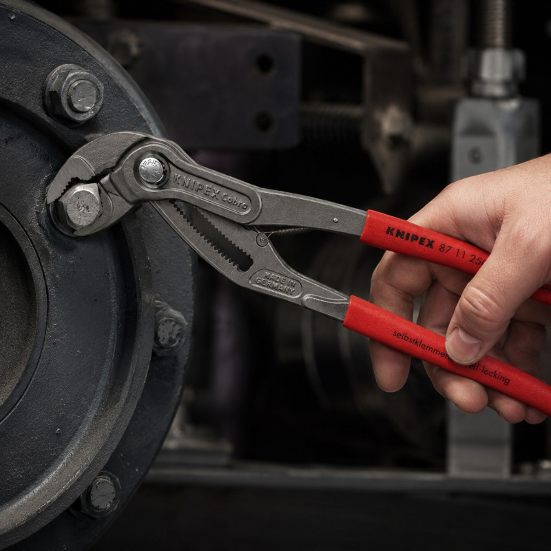 Кліщі переставні KNIPEX Cobra matic з пружиною Ø50мм, 250мм (87 11 250)