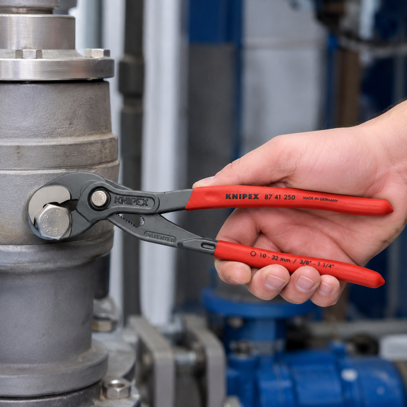 Клещи переставные KNIPEX Raptor 250мм, для гаек 10–32мм (87 41 250)