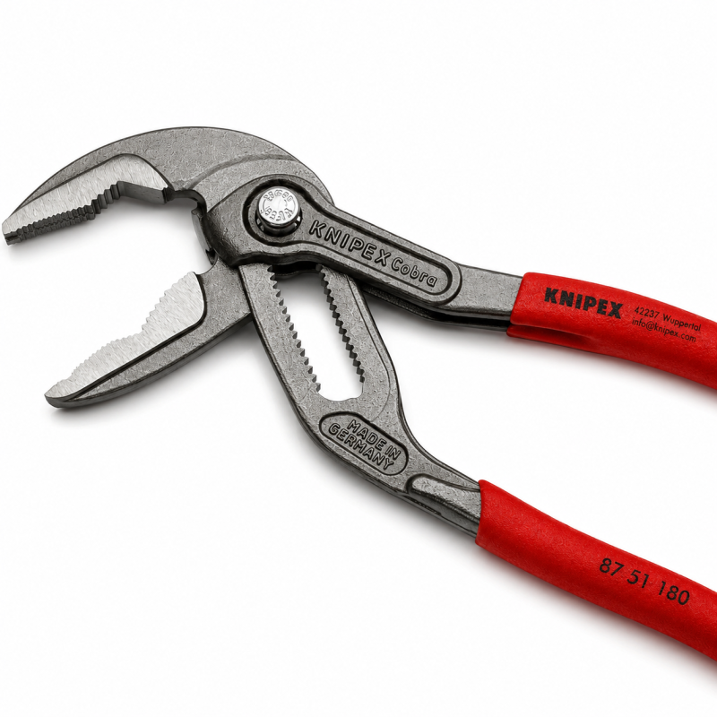 Кліщі сантехнічні переставні KNIPEX Cobra ES тонкі 180 мм (87 51 180)