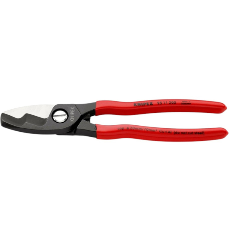 Ножницы для резки кабелей, Ø20мм/70мм², 200мм KNIPEX 95 11 200, фосфатированные (95 11 200)