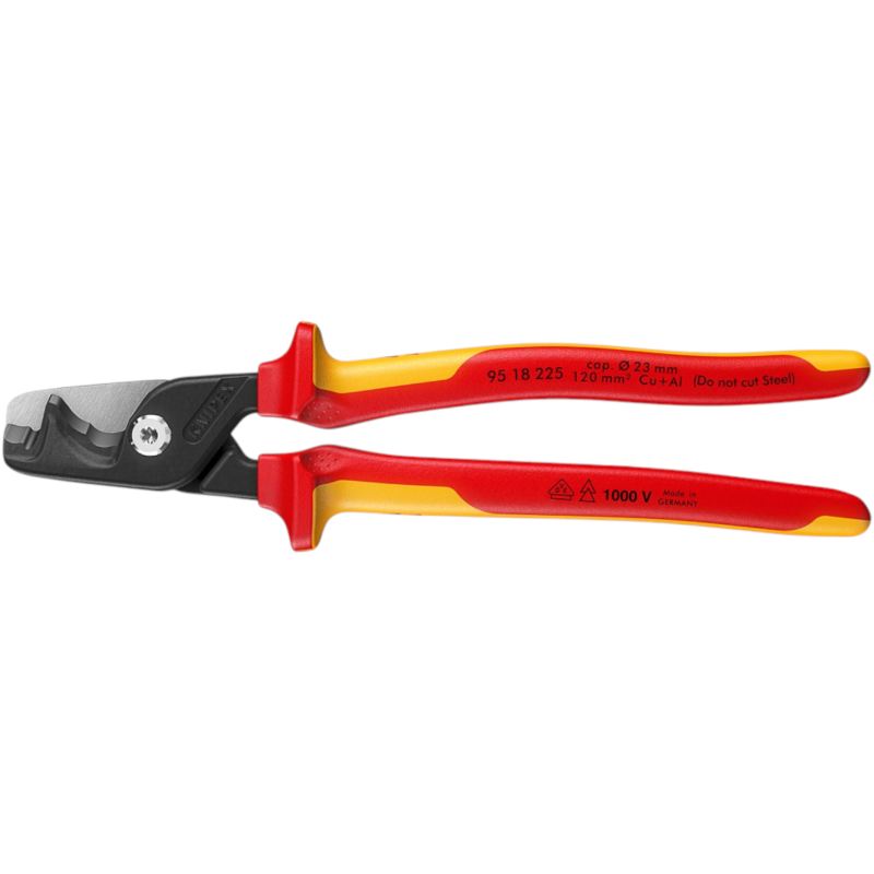 Ножиці для різання кабелів KNIPEX VDE StepCut XL Ø35мм, 225мм (95 18 225)