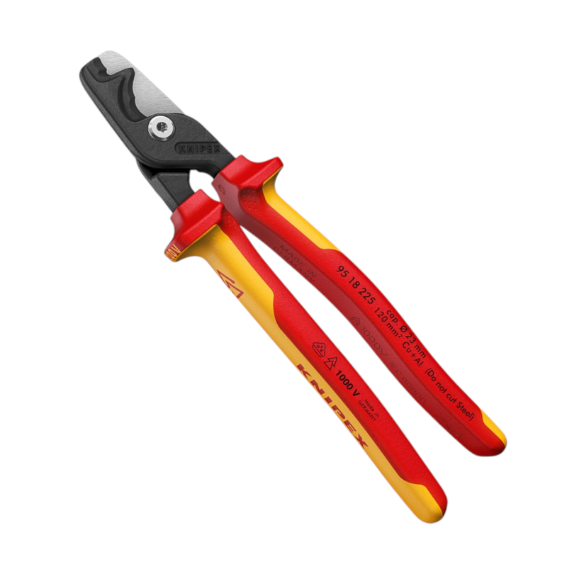 Ножиці для різання кабелів KNIPEX VDE StepCut XL Ø35мм, 225мм (95 18 225)