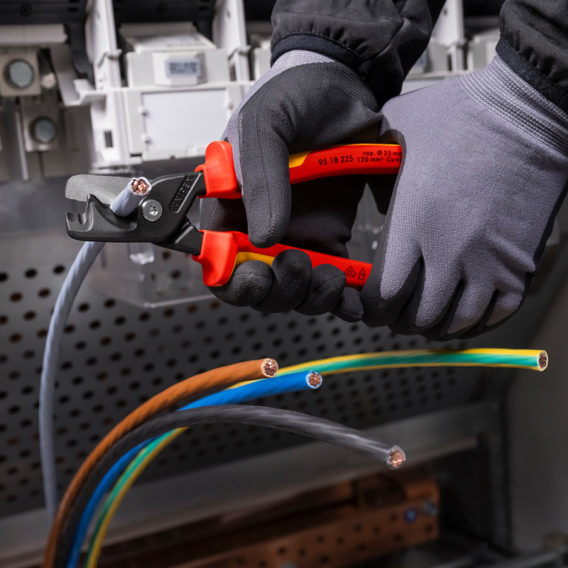 Ножиці для різання кабелів KNIPEX VDE StepCut XL Ø35мм, 225мм (95 18 225)