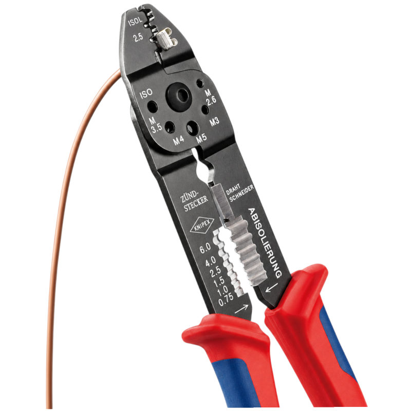 Кліщі KNIPEX для опресування та зачистки 230мм (97 21 215 B)