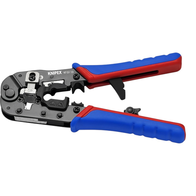 Кримпер (клещи для обжима контактов) Knipex (для штекеров типа Western) (97 51 13