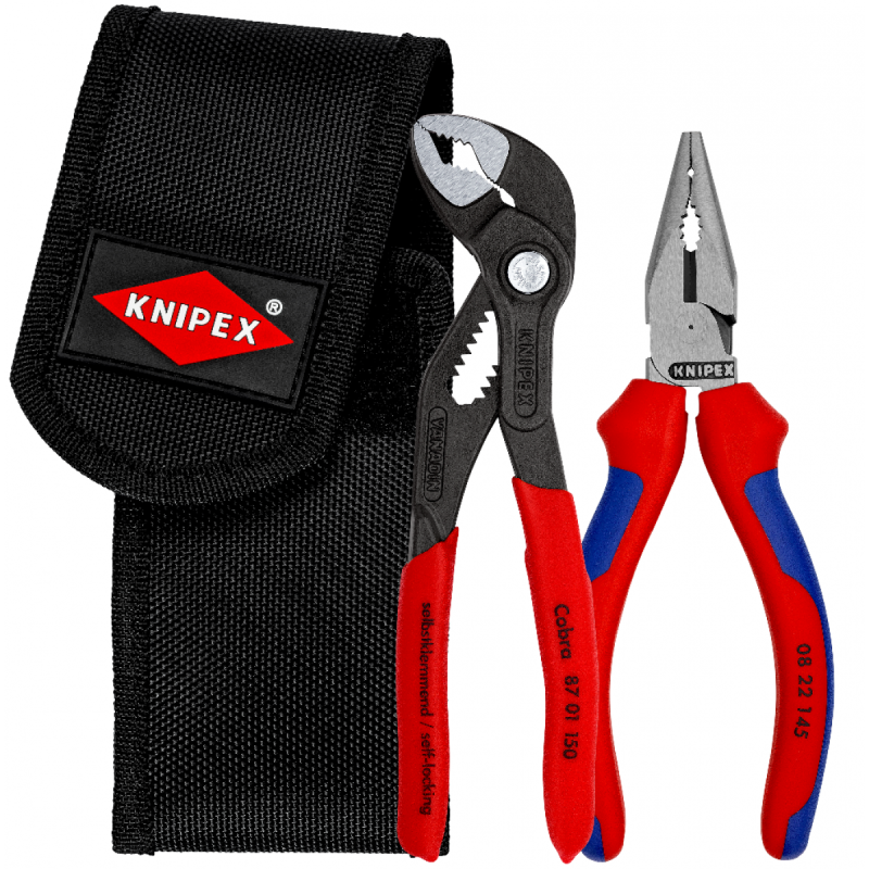Клещи переставные + Пастижи НАБОР KNIPEX в поясной сумке для инструментов (00 20 72 V06)