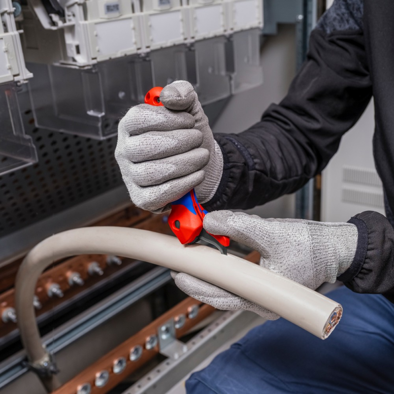 Нож с пяткой для снятия изоляции двухфункциональный KNIPEX (16 50 145 SB)