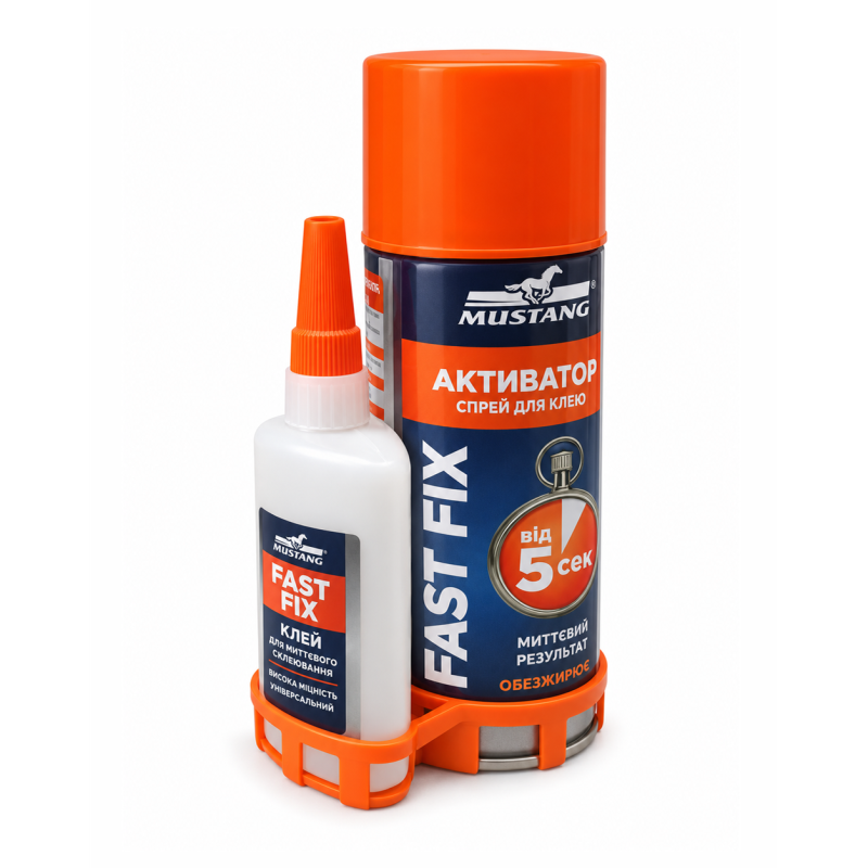 Клей двокомпонентний Mustang FAST FIX MG30 400мл+100г (MG30)