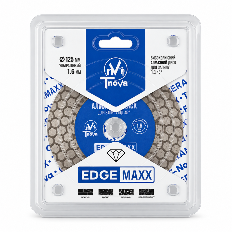 Диск алмазний під 45° T-Nova EDGEMAX 125×1,6×22,23 мм (60456702)