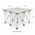Розкладний стіл-павук NOVQO Aluminum 1200x1200x850 мм (NQ_9) – Фото №6