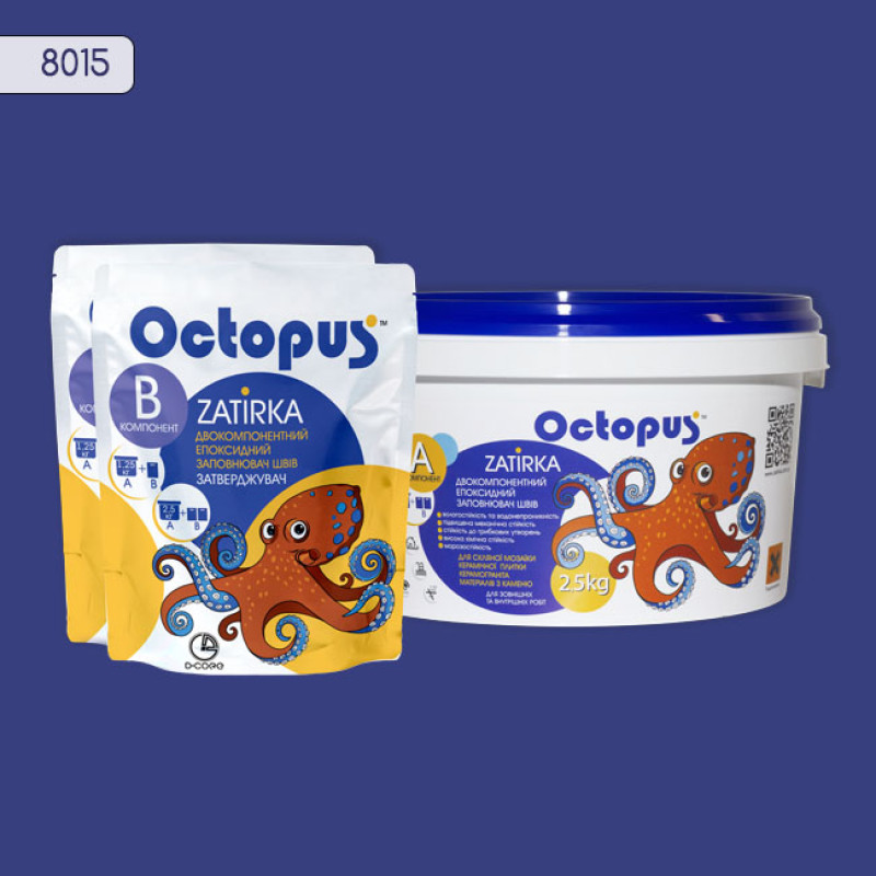 Епоксидна двокомпонентна  фуга Octopus Zatirka колір 8015 2,5 кг (8015-2)