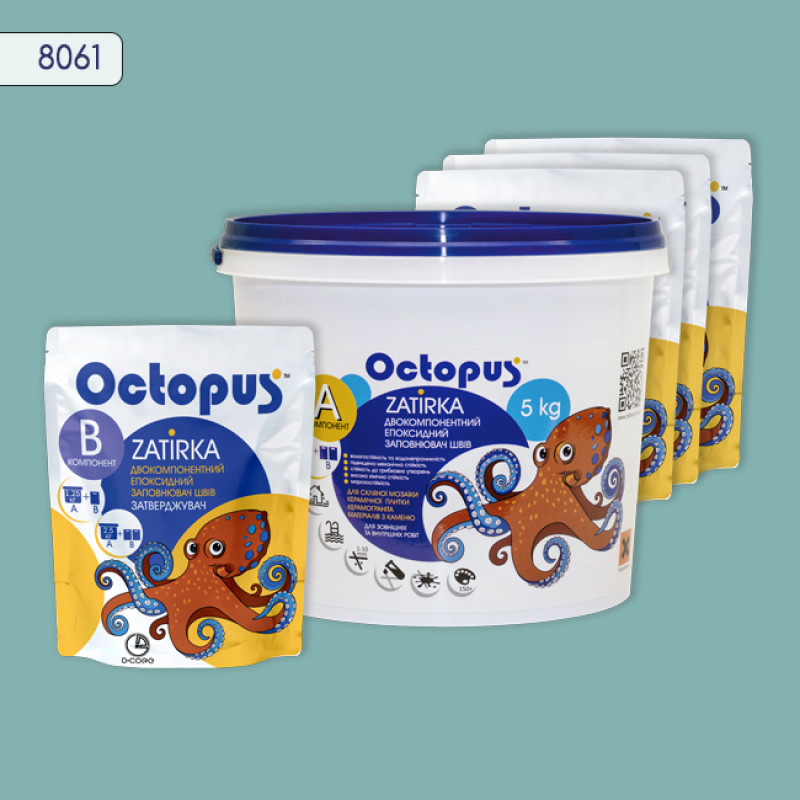 Эпоксидная двухкомпонентная затирка Octopus Zatirka цвет 8061 5 кг (8061-5)