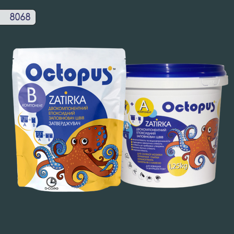 Епоксидна двокомпонентна  фуга Octopus Zatirka колір 8068 1,25 кг (8068-1)