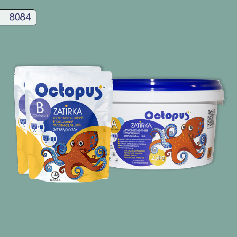 Эпоксидная двухкомпонентная затирка Octopus Zatirka цвет 8084 2,5 кг (8084-2)