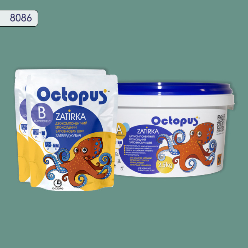 Епоксидна двокомпонентна  фуга Octopus Zatirka колір 8086 2,5 кг (8086-2)
