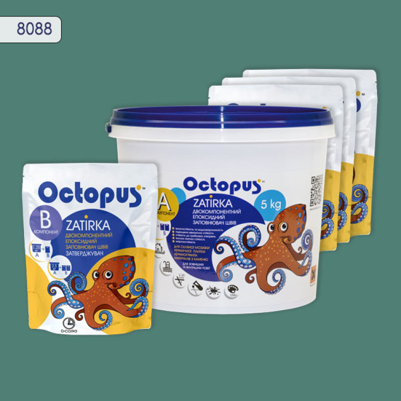Епоксидна двокомпонентна  фуга Octopus Zatirka колір 8088 5 кг (8088-5)