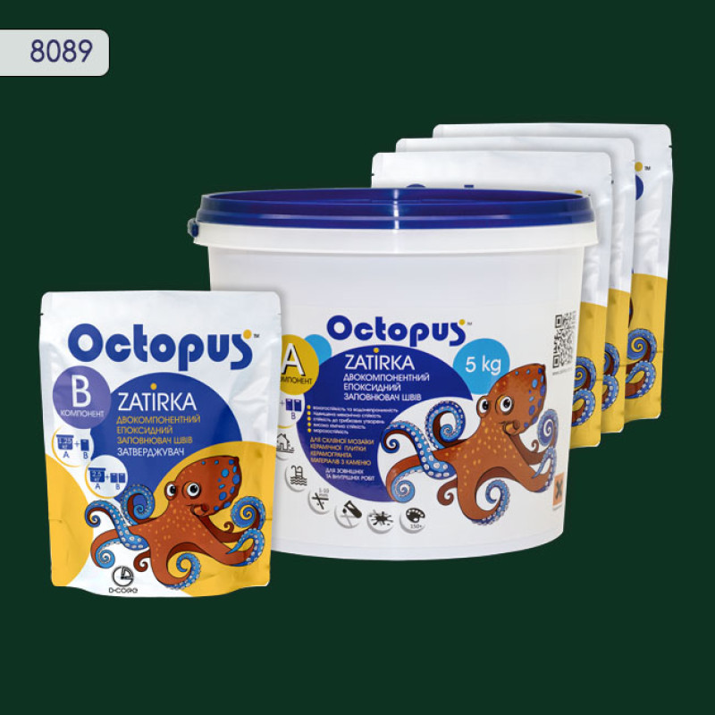 Епоксидна двокомпонентна  фуга Octopus Zatirka колір 8089 5 кг (8089-5)