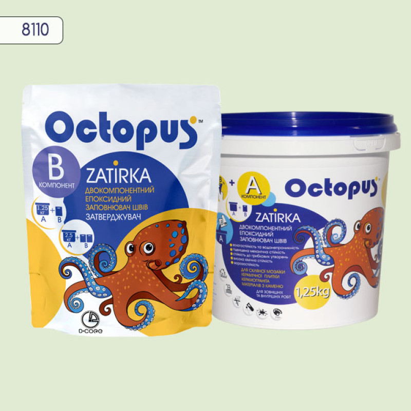 Епоксидна двокомпонентна  фуга Octopus Zatirka колір 8110 1,25 кг (8110-1)