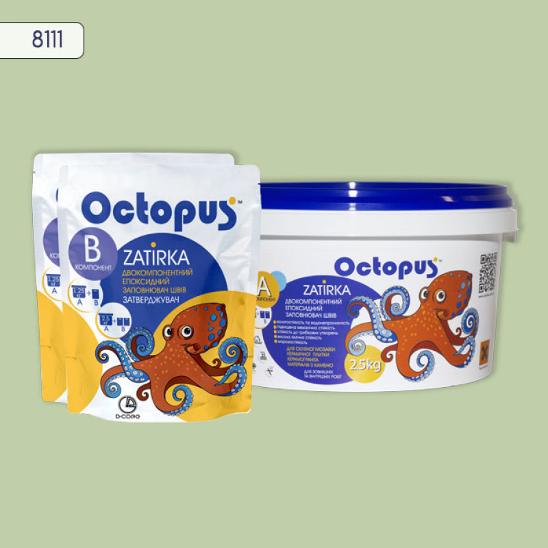 Эпоксидная двухкомпонентная затирка Octopus Zatirka цвет 8111 2,5 кг (8111-2)