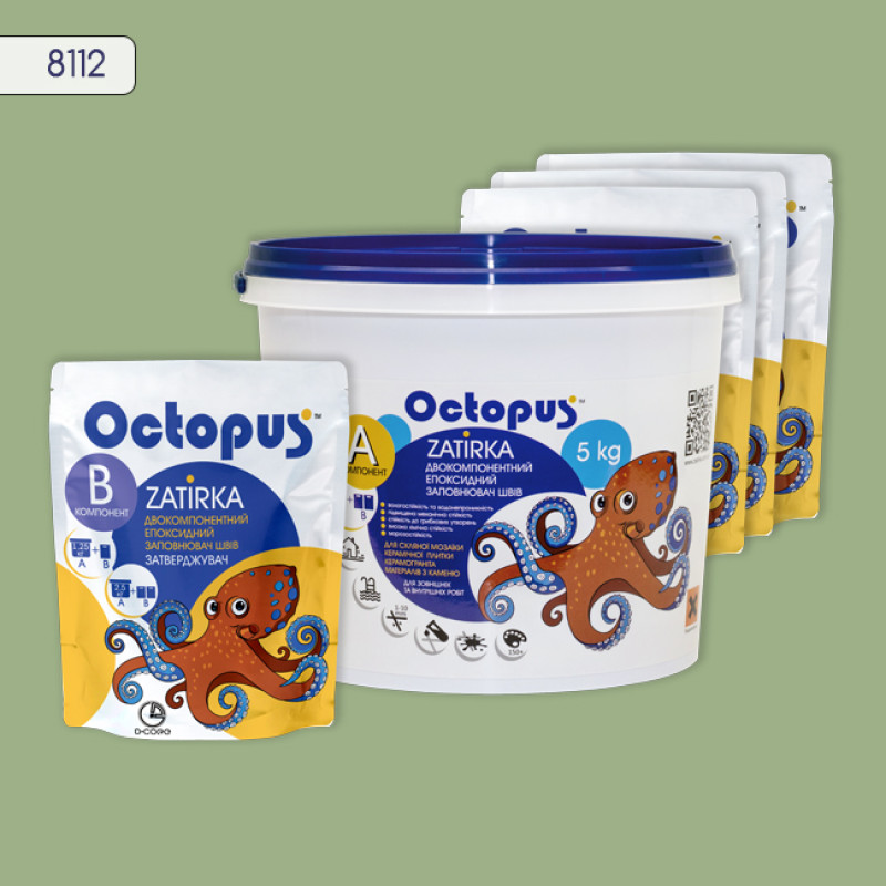 Епоксидна двокомпонентна  фуга Octopus Zatirka колір 8112 5 кг (8112-5)