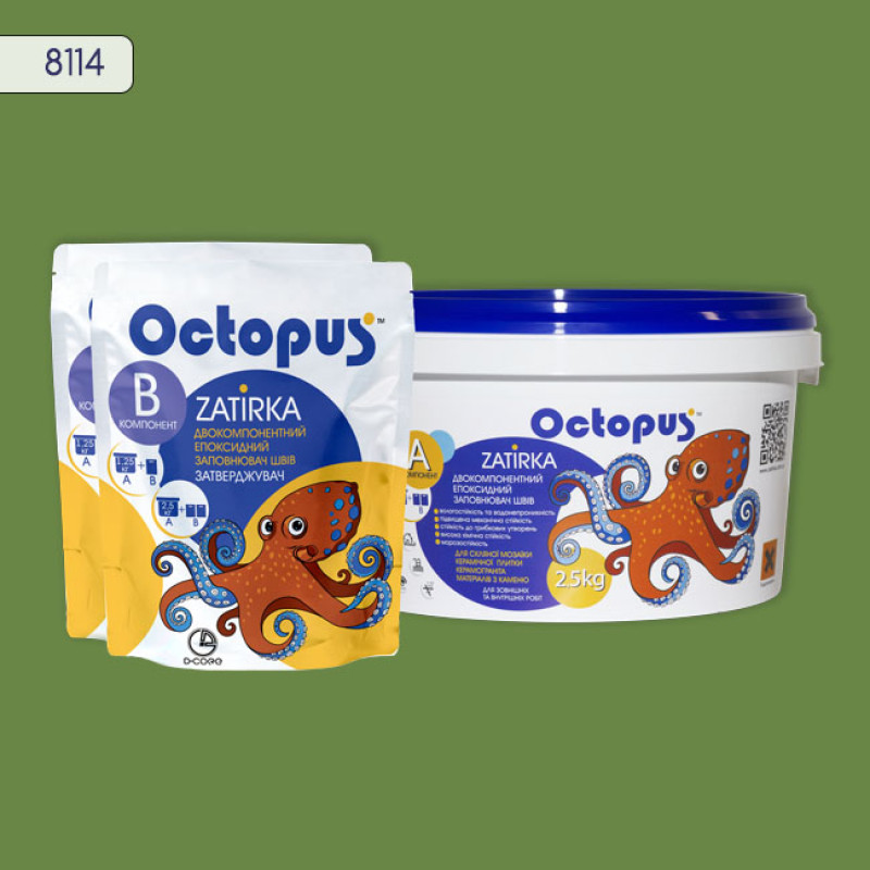 Епоксидна двокомпонентна  фуга Octopus Zatirka колір 8114 2,5 кг (8114-2)