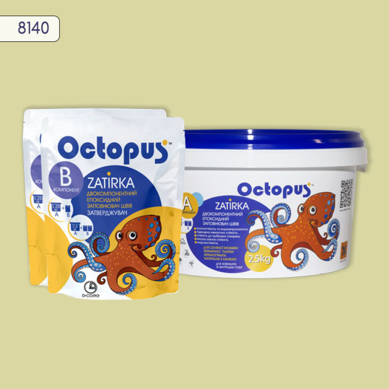 Епоксидна двокомпонентна  фуга Octopus Zatirka колір 8140 2,5 кг (8140-2)