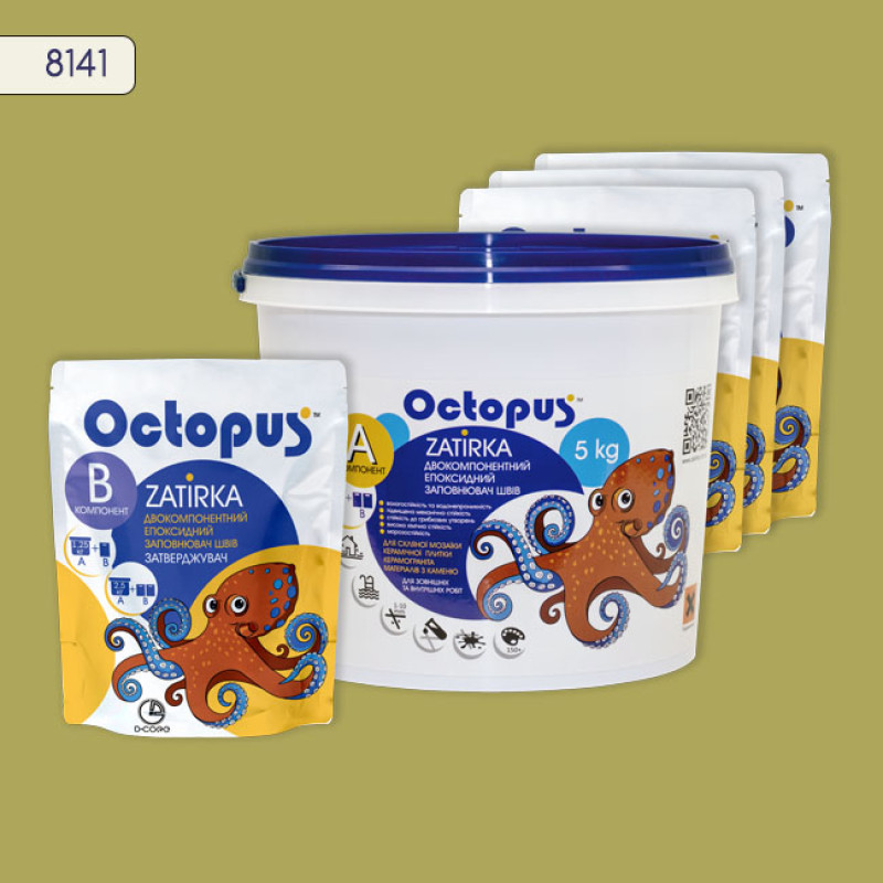 Епоксидна двокомпонентна  фуга Octopus Zatirka колір 8141 5 кг (8141-5)