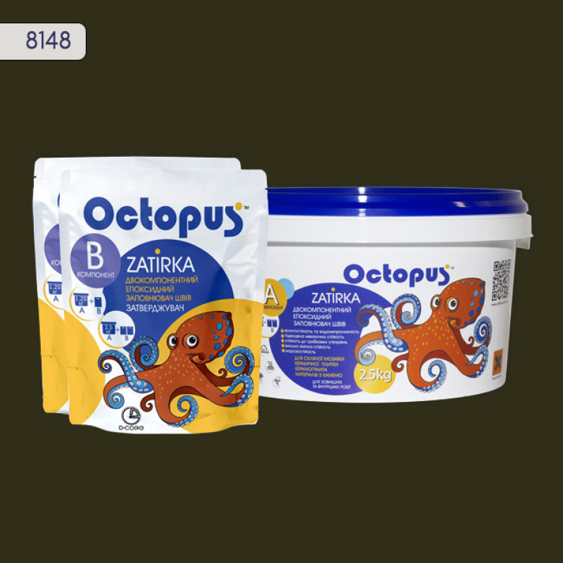 Епоксидна двокомпонентна  фуга Octopus Zatirka колір 8148 2,5 кг (8148-2)