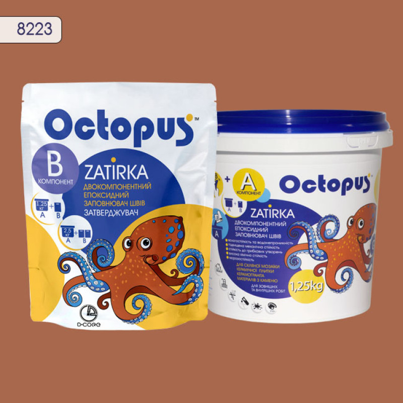 Епоксидна двокомпонентна  фуга Octopus Zatirka колір 8223 1,25 кг (8223-1)