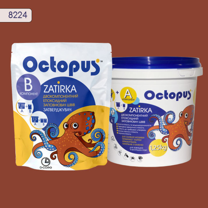 Епоксидна двокомпонентна  фуга Octopus Zatirka колір 8224 1,25 кг (8224-1)