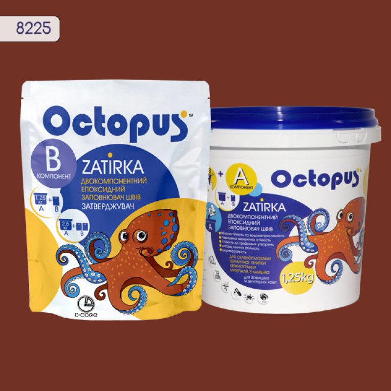 Епоксидна двокомпонентна  фуга Octopus Zatirka колір 8225 1,25 кг (8225-1)