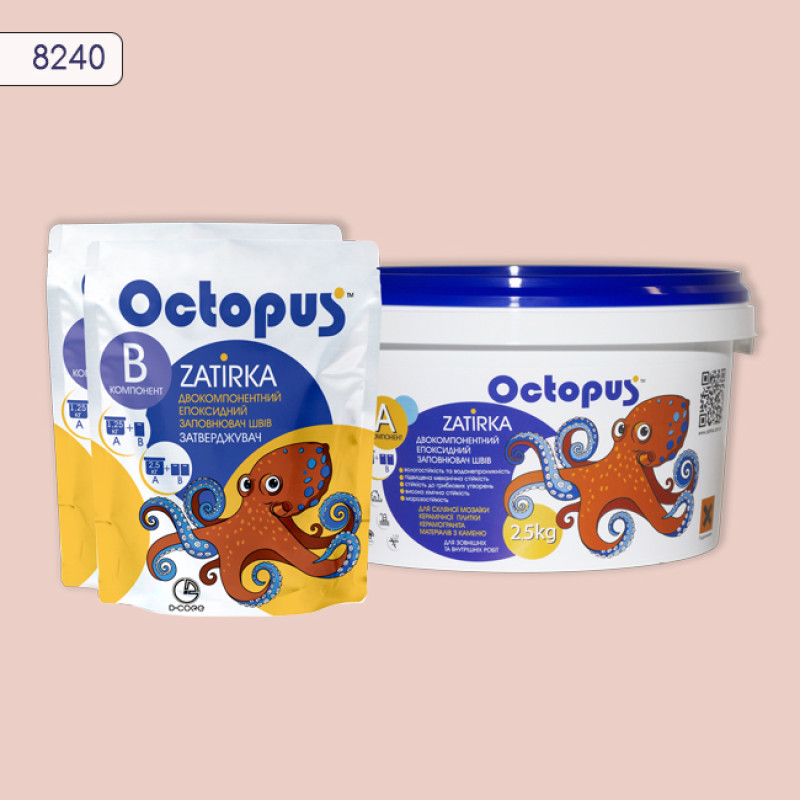 Эпоксидная двухкомпонентная затирка Octopus Zatirka цвет 8240 2,5 кг (8240-2)